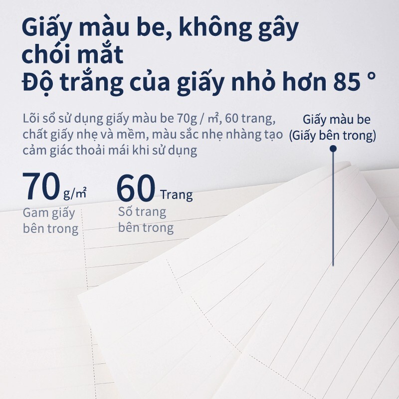 Sổ tay ghi chép A5 lò xo 60 trang bìa nhựa Nusign - Giấy kẻ ngang / Kẻ ô vuông - 1 quyển - LPA560