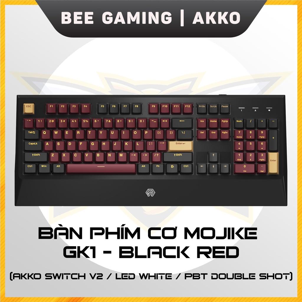 Bàn phím cơ chính hãng Mojike - GK1 Black Red (Led White / AKKO Switch v2