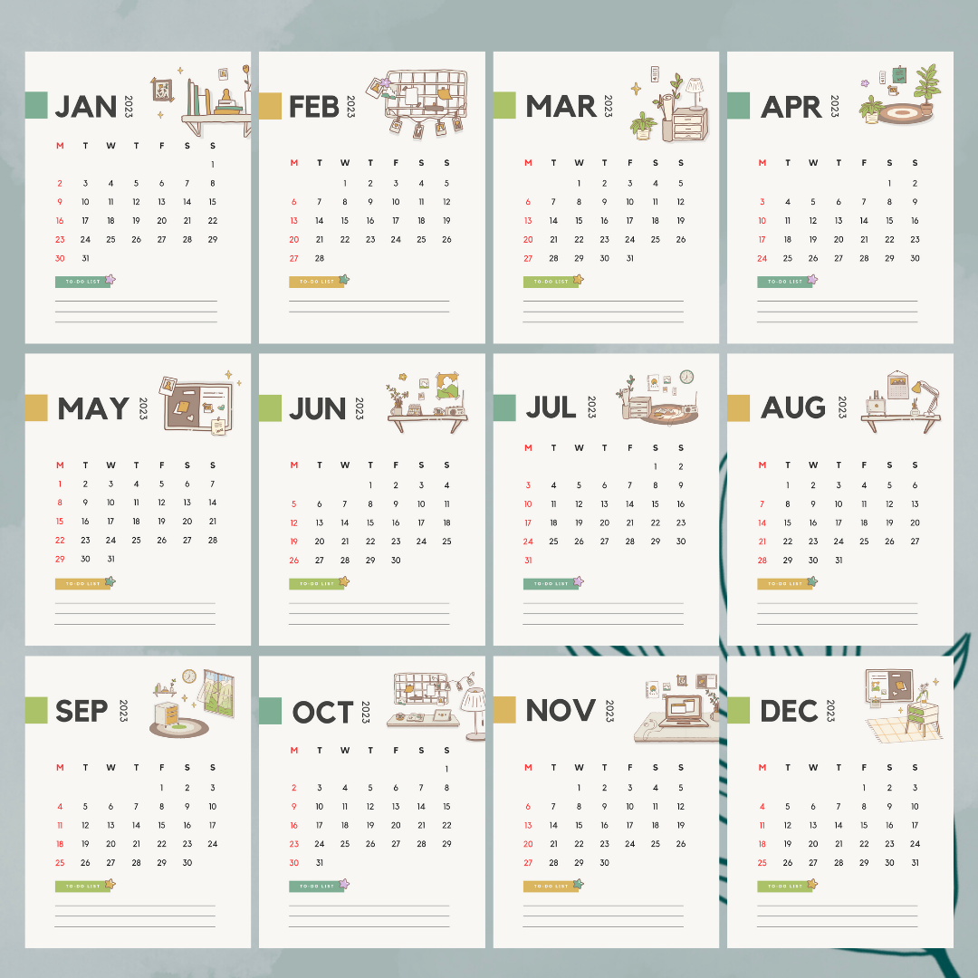 Lịch Đế Gỗ Để Bàn 2024 / Lịch Thiết Kế Chủ Đề MY HOME