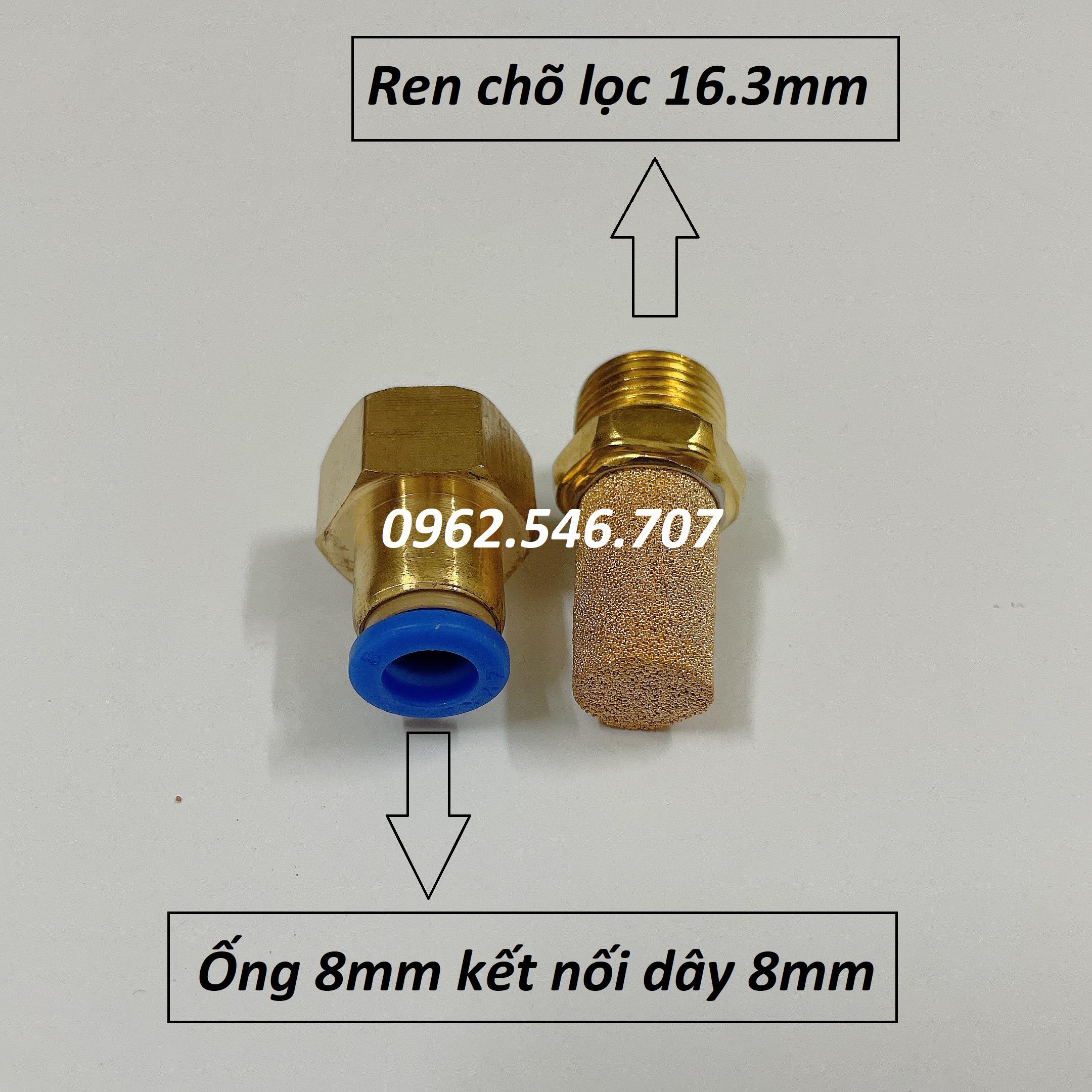 Bộ đầu lọc rác cho hệ thống phun sương 8mm bằng Đồng