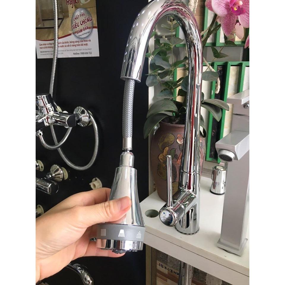 Vòi bếp cao cấp American dây rút đầu phun WF5634