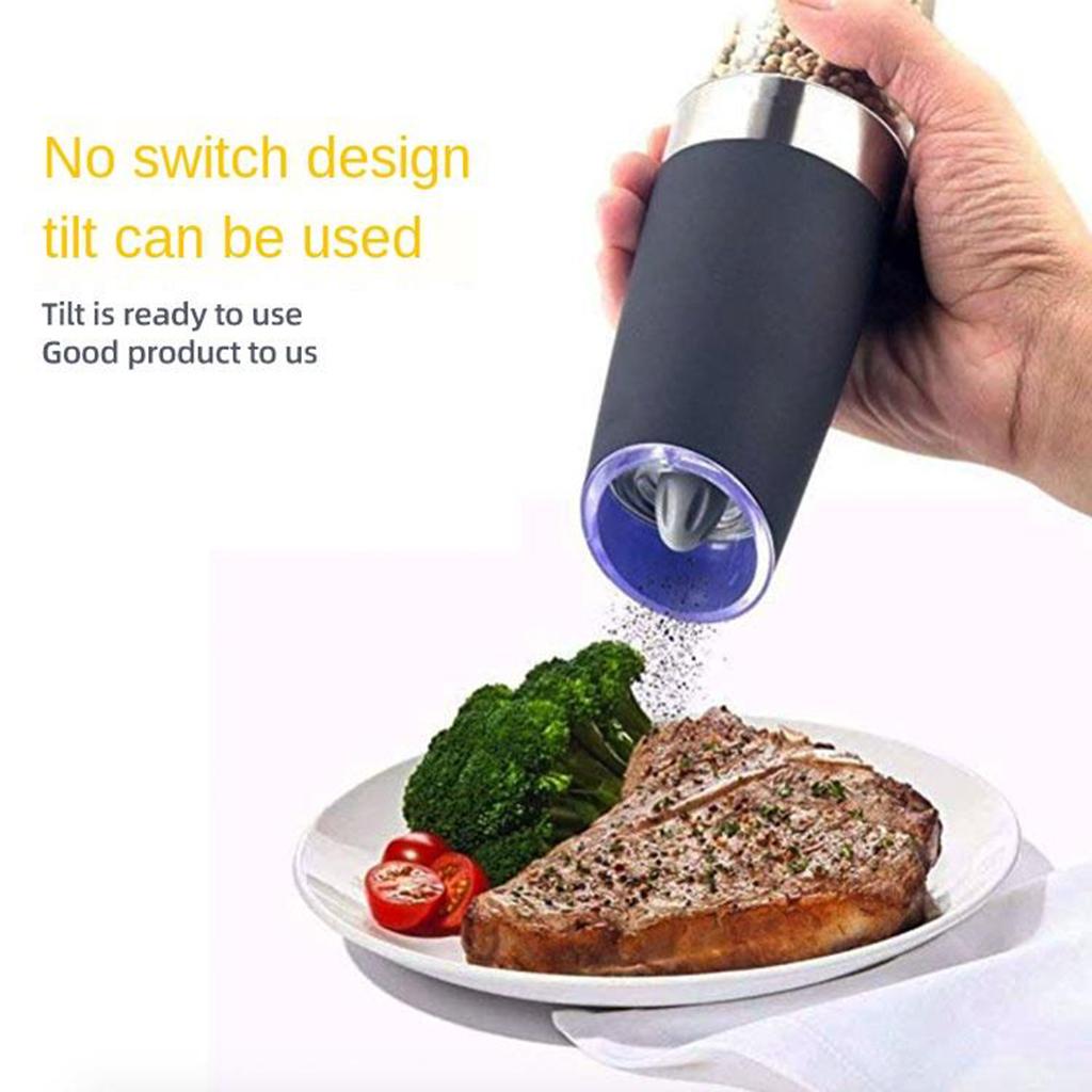 Electric Gravity Pepper Grinder Pepper Mill Salt Mill Black