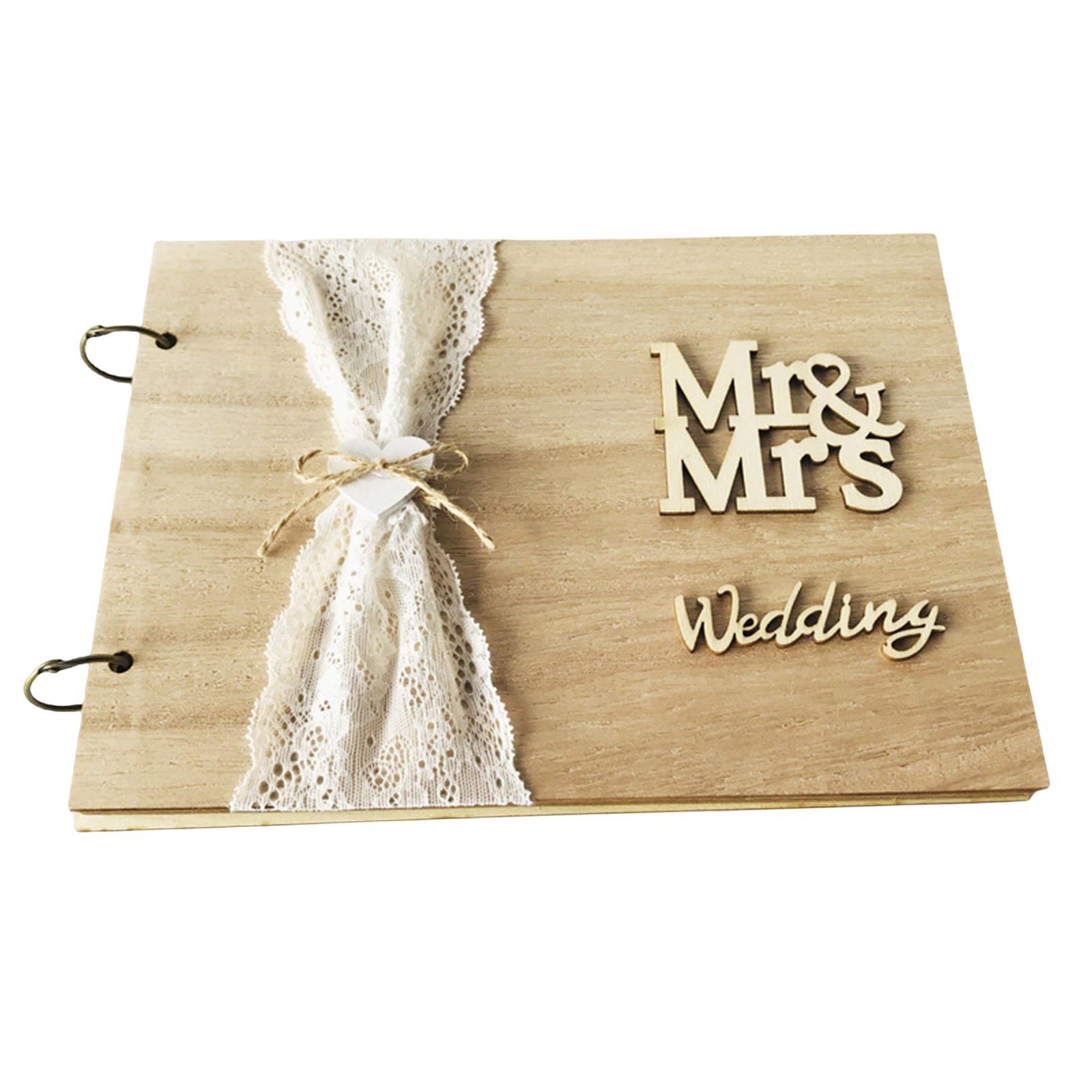 Wood Wedding Guest Book DIY Handmade for Party Wedding Ornaments