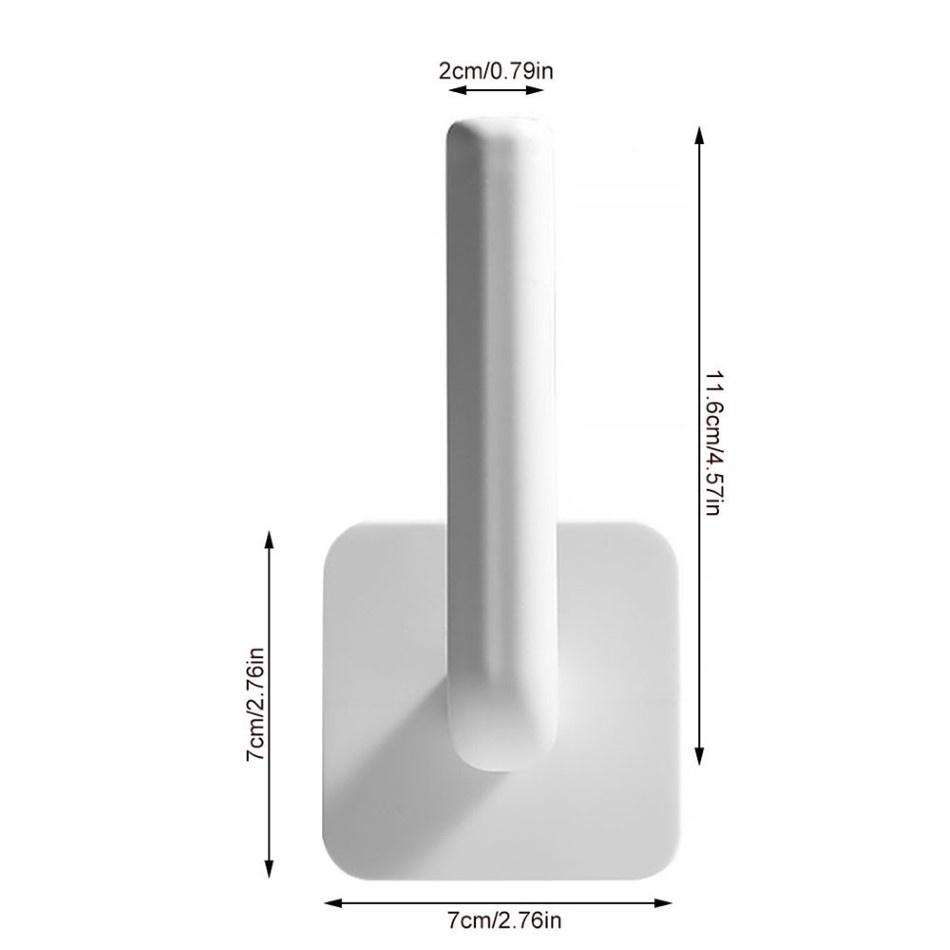 Móc dán tường chữ L đa năng dàI 12cm dùng treo cuộn giấy, khăn tắm làm tay nắm cửa, giá đỡ thông minh