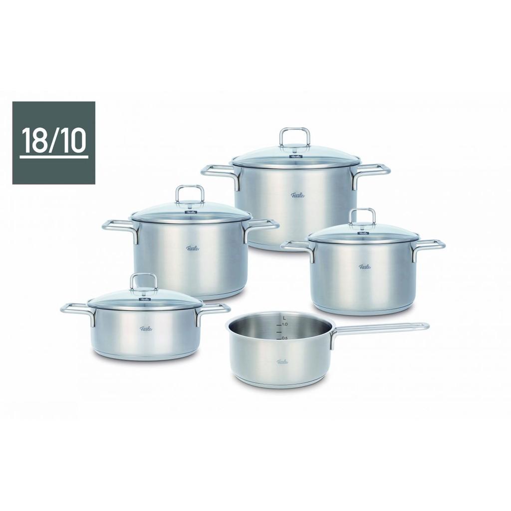 Bộ nồi inox cao cấp Fissler Hamburg 5 món - Sản xuất tại Đức - Bảo hành chính hãng 12 tháng