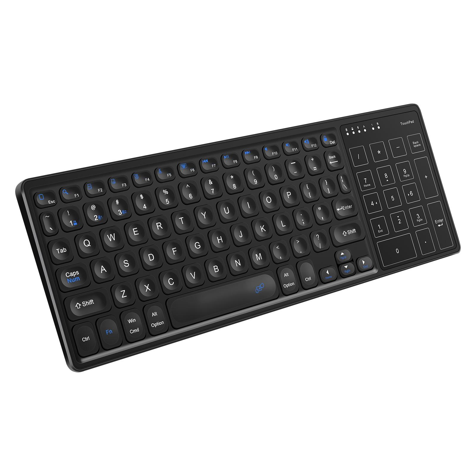 FZ-BT15 Wireless Dual-mode Keyboard 2.4G/BT Wireless Connection Ergonomic Design with Touchpad Wide Compatibility