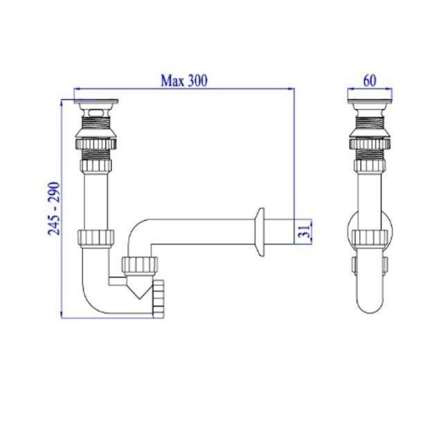 LV01 - Bộ xả lavabo lật (có xi)