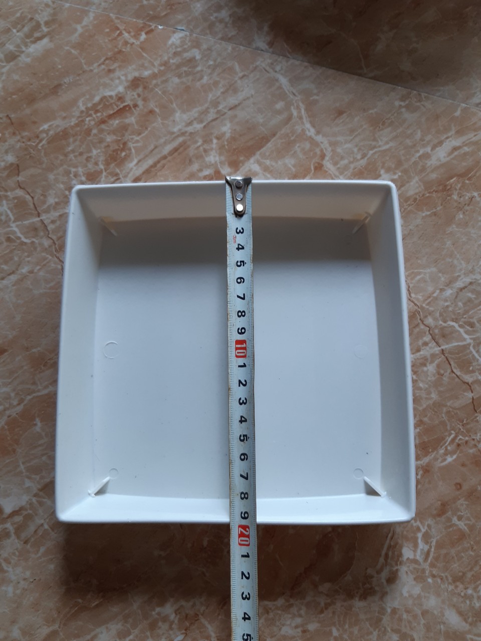 Đĩa lót chậu nhựa vuông trồng cây v20 cạnh 19cm