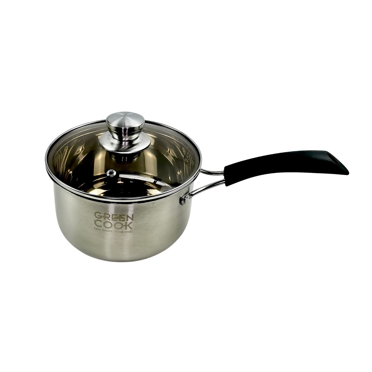 Bộ nồi inox cao cấp 3 đáy, nồi chống dính bếp từ Green Cook GCS08-T1 Hàng chính hãng