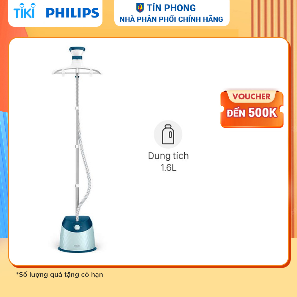 Bàn Ủi Hơi Nước Đứng Philips GC518 1600W - Xanh Ngọc - Hàng Nhập Khẩu