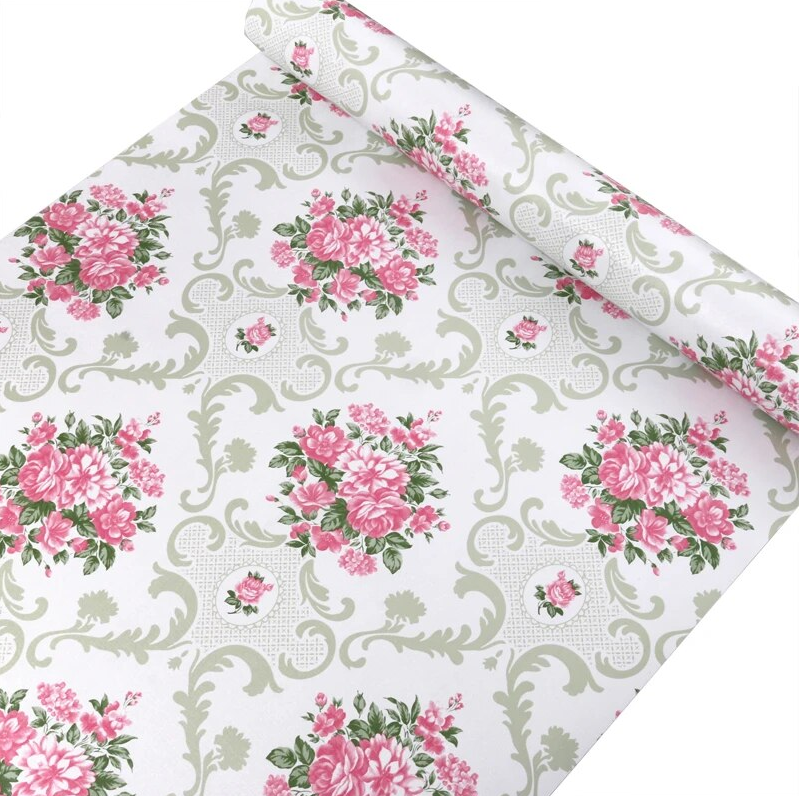 Combo 10 mét giấy dán tường, decal dán tường trang trí nhà cửa ĐÓA HOA CHÂU ÂU khổ 45cm