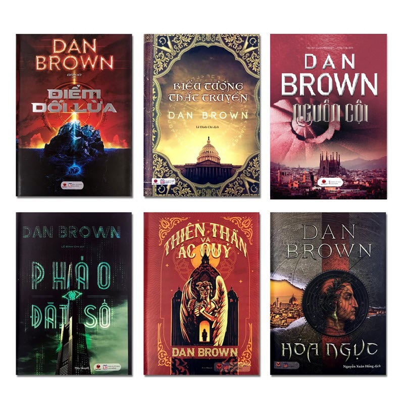 Tuyển Tập 6 Tác Phẩm Hay Nhất Của Tác Giả Dan Brown: Điểm Dối Lừa + Hỏa Ngục+ Biểu Tượng Thất Truyền+ Thiên Thần Và Ác Quỷ + Nguồn Cội + Phao Đài Số