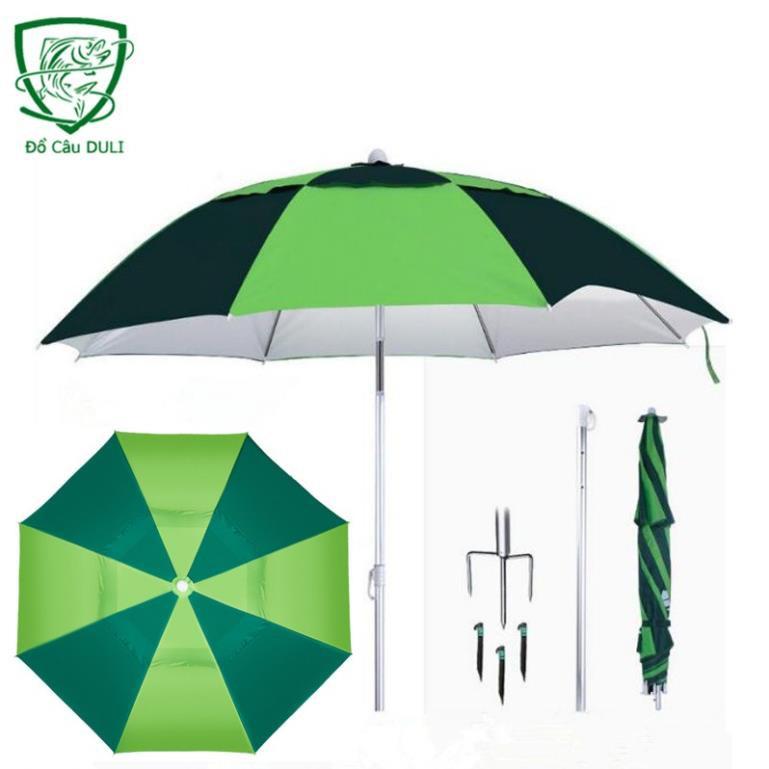 SALE LỚN Ô Câu Cá Ô Dù Che Nắng Mưa Hình Xanh Dọc Dưa KK-11