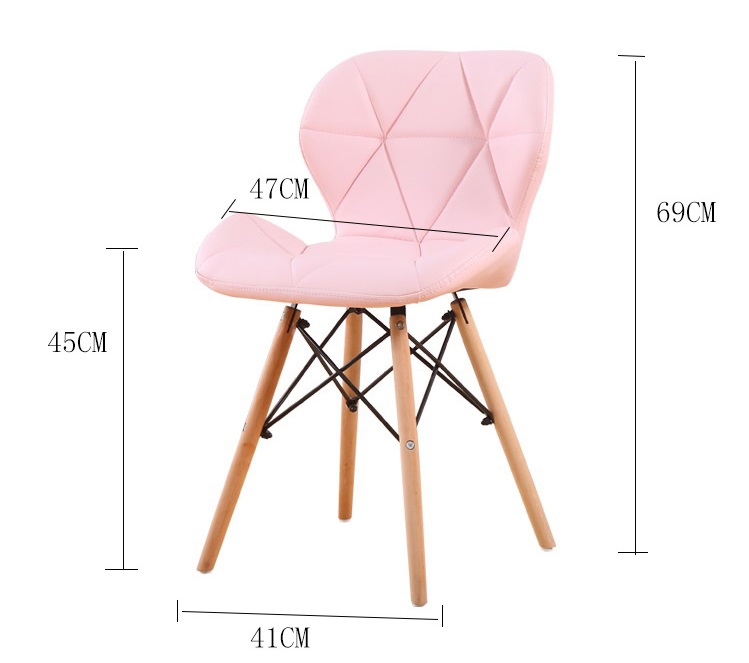 GHẾ TỰA CÁNH BƯỚM CHÂN GỖ BỌC DA SIMILI GC05