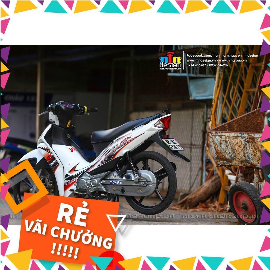 Tem Rời Sirius FI 115 Mẫu Sọc Trắng Đen Đỏ