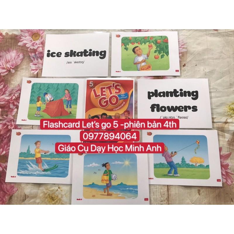 Flashcards Let’s go 5- phiên bản 4- Thẻ ép plastics bền đẹp