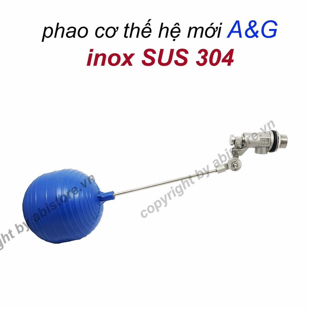 PHAO CƠ INOX 304 PHI 21 VÀ PHI 27 CHỊU NHIỆT TỚI 90 ĐỘ C, PHAO CHỐNG TRÀN A&amp;G CAO CẤP GIÁ RẺ HÀ NỘI