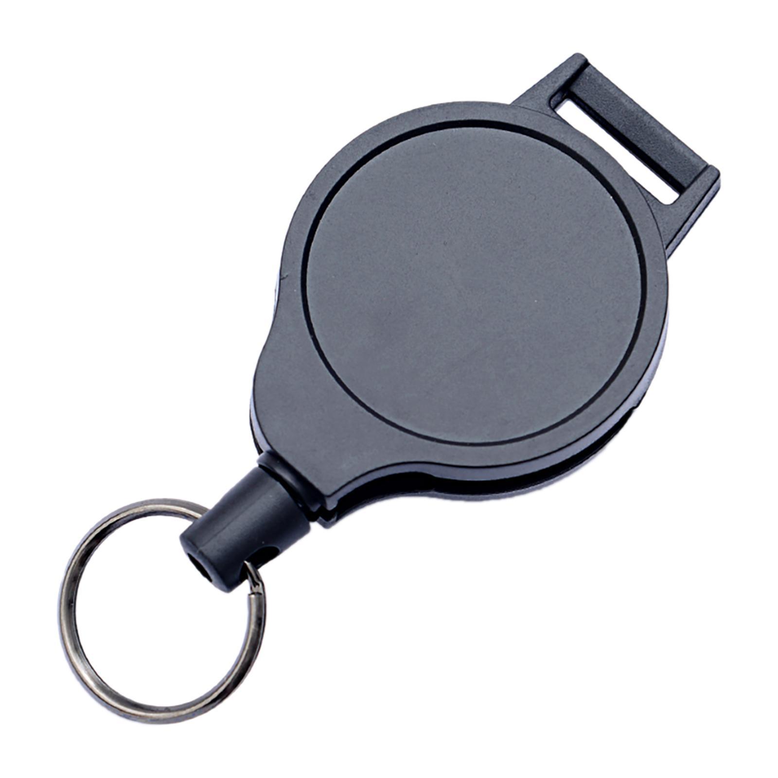 Heavy Duty Retractable Keychain Key Holder Durable Portable Retractable Reel Waist Key Chain Buckle for Outdoor Fishing