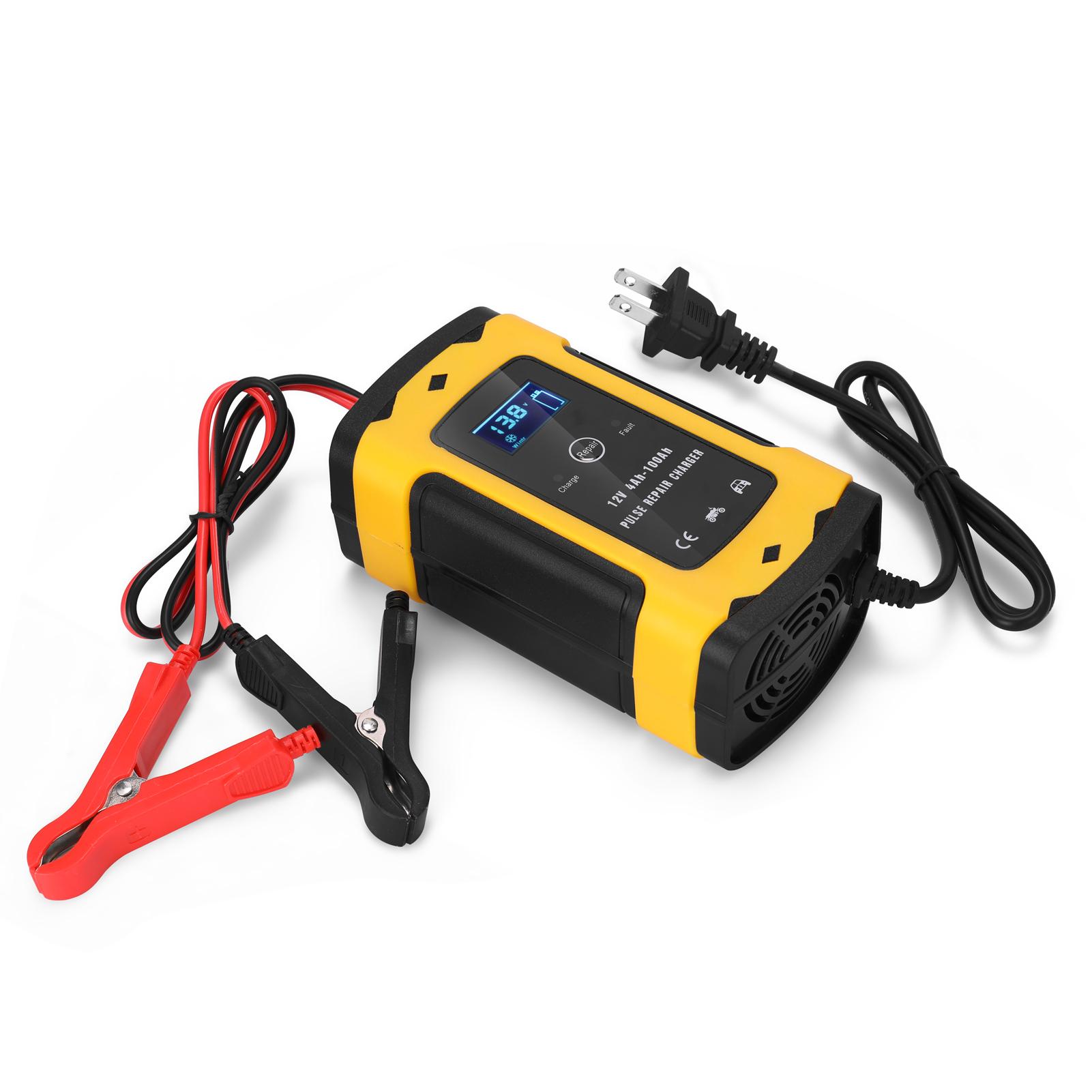 Digital LCD Display 12 V 6A Motorcycle Battery Recharger for Lead Acid Battery Auto Moto Battery Recharging Tool