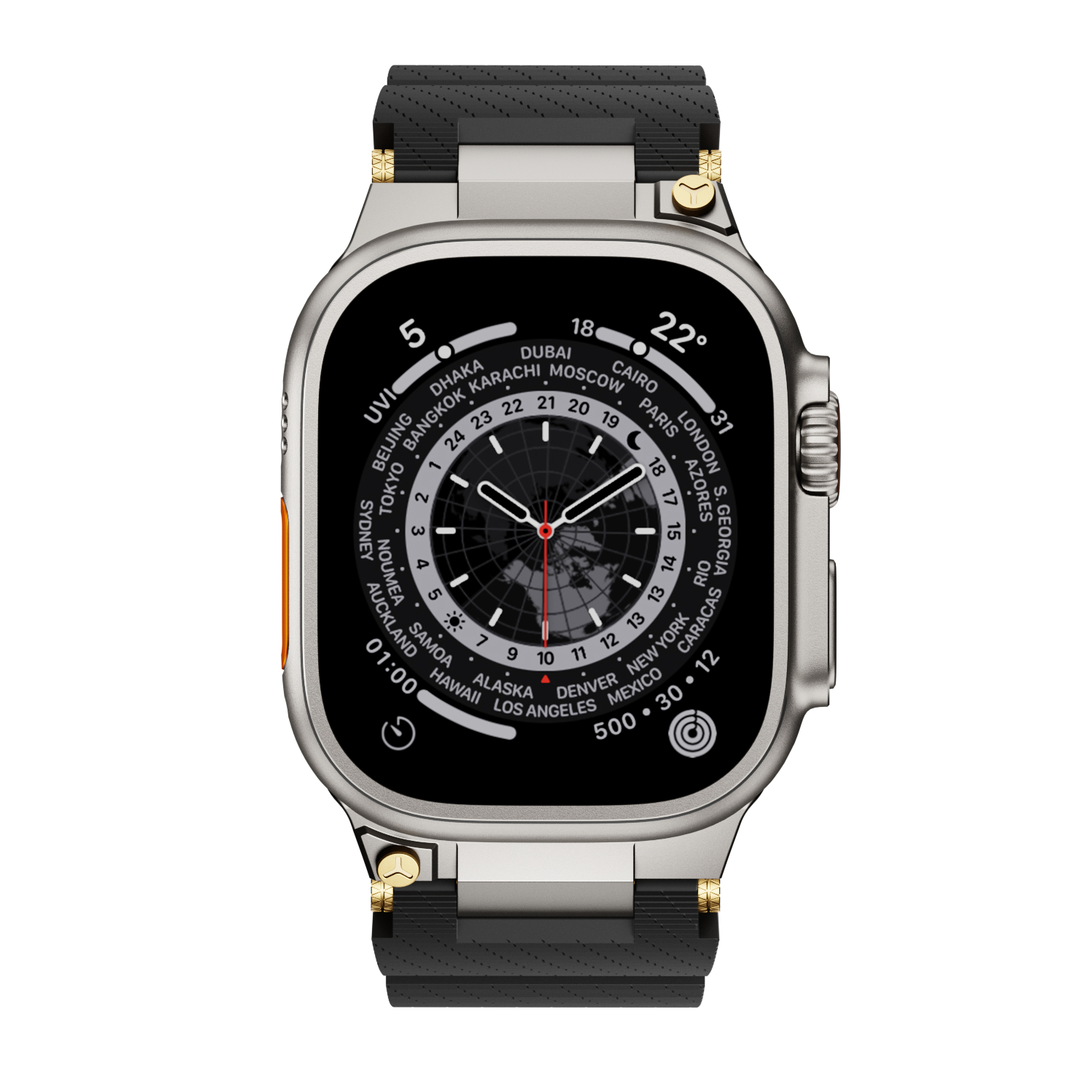 Dây Silicone Đầu Nối Kim Loại Sport cho Apple Watch Ultra 1/2 &amp; Apple Watch Series 4/5/6/7/8/9/SE/10 Size 44/45/46/49mm - Hàng Chính Hãng