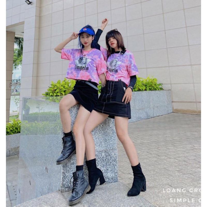 Áo croptop Loang TIE DYE ANGEL ( Có ảnh thật )