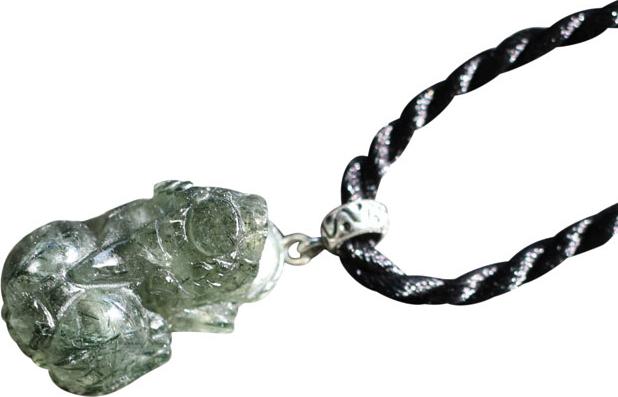 Mặt Dây Chuyền Tỳ Hưu Thạch Anh Tóc Xanh Ngọc Quý Gemstones MD1