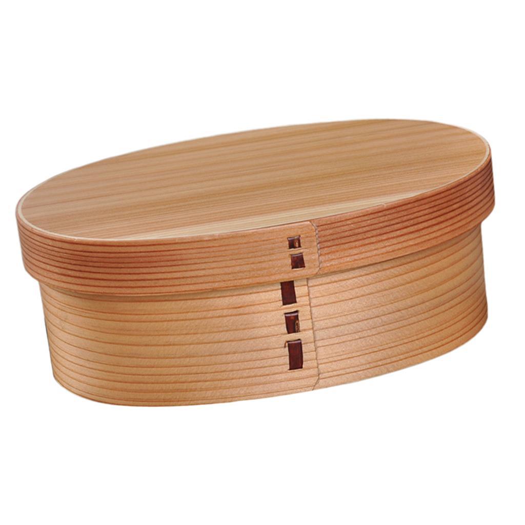 Wooden 1 Tier Lunch Box Bento Box Food Appetizer Container