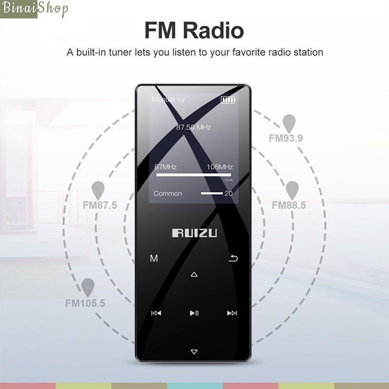 Máy nghe nhạc Bluetooth Ruizu D51 (8GB) - Hàng Chính Hãng