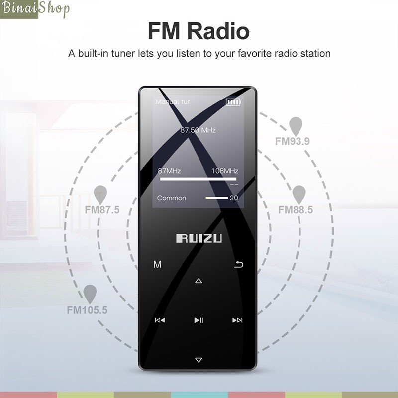 Máy nghe nhạc Bluetooth Ruizu D51 - Hàng Chính Hãng