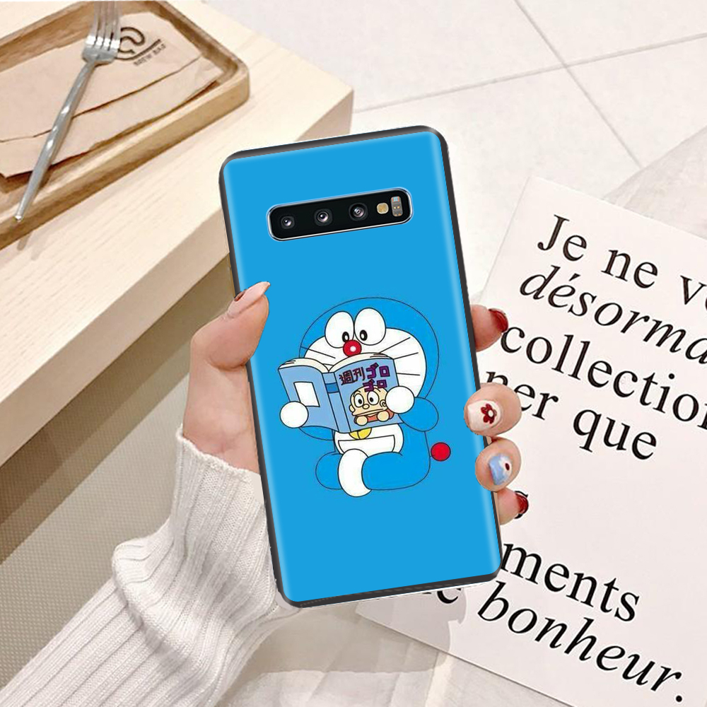Ốp lưng điện thoại Samsung Galaxy S10 viền silicon dẻo TPU  hình Doremon Nhảy Múa - Hàng chính hãng