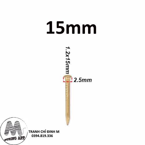 ĐINH ĐỒNG nguyên chất đủ kích thước Bịch 100gr = 350-500 cây đinh đồng làm tranh đinh chỉ, đồ da, handmade