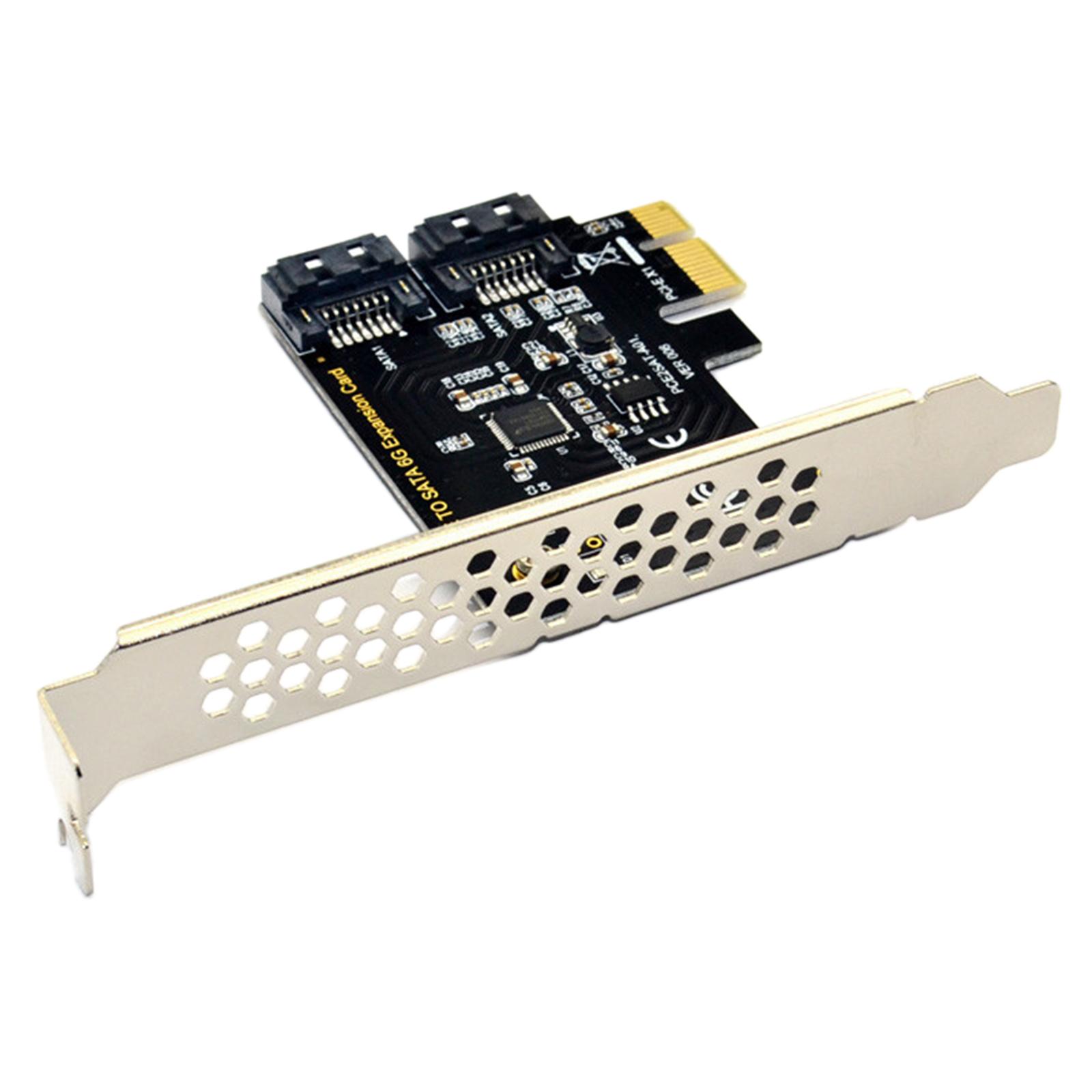 PCI-E Adapter to SATA3.0 2 Ports III 6G Expansion Card Plug Play
