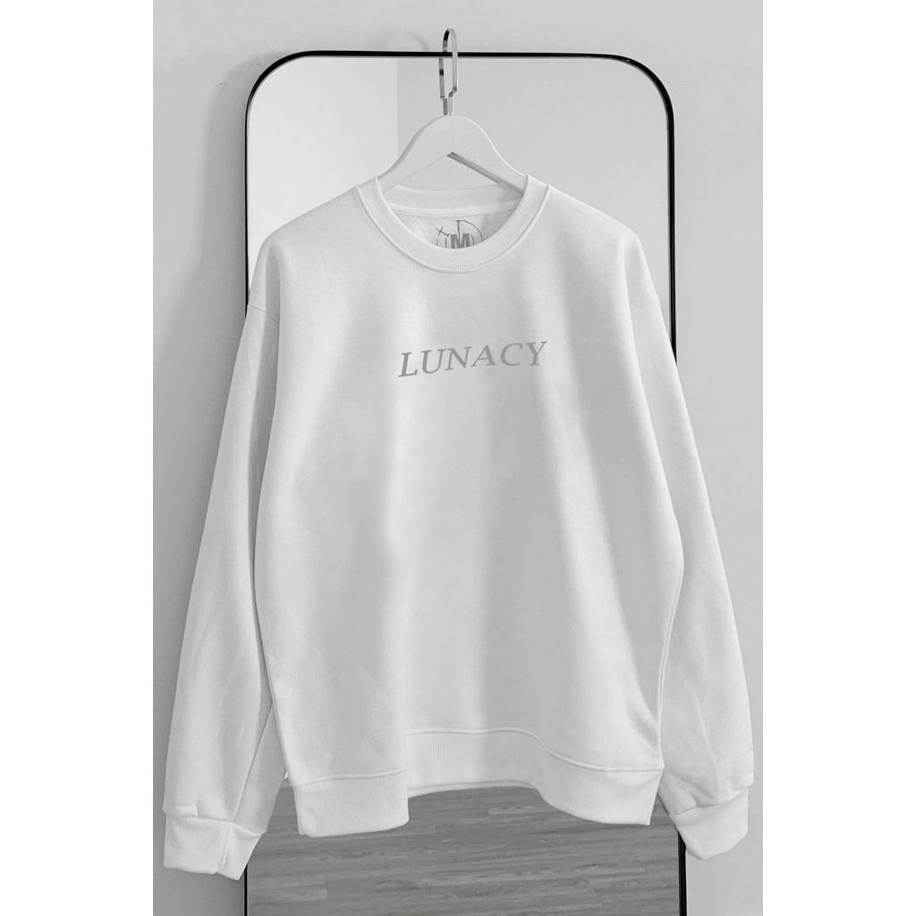 Áo Khoác Sweater Nỉ Form Rộng Lunacy In Dạ Quang Unisex Nam Nữ Ulzzang