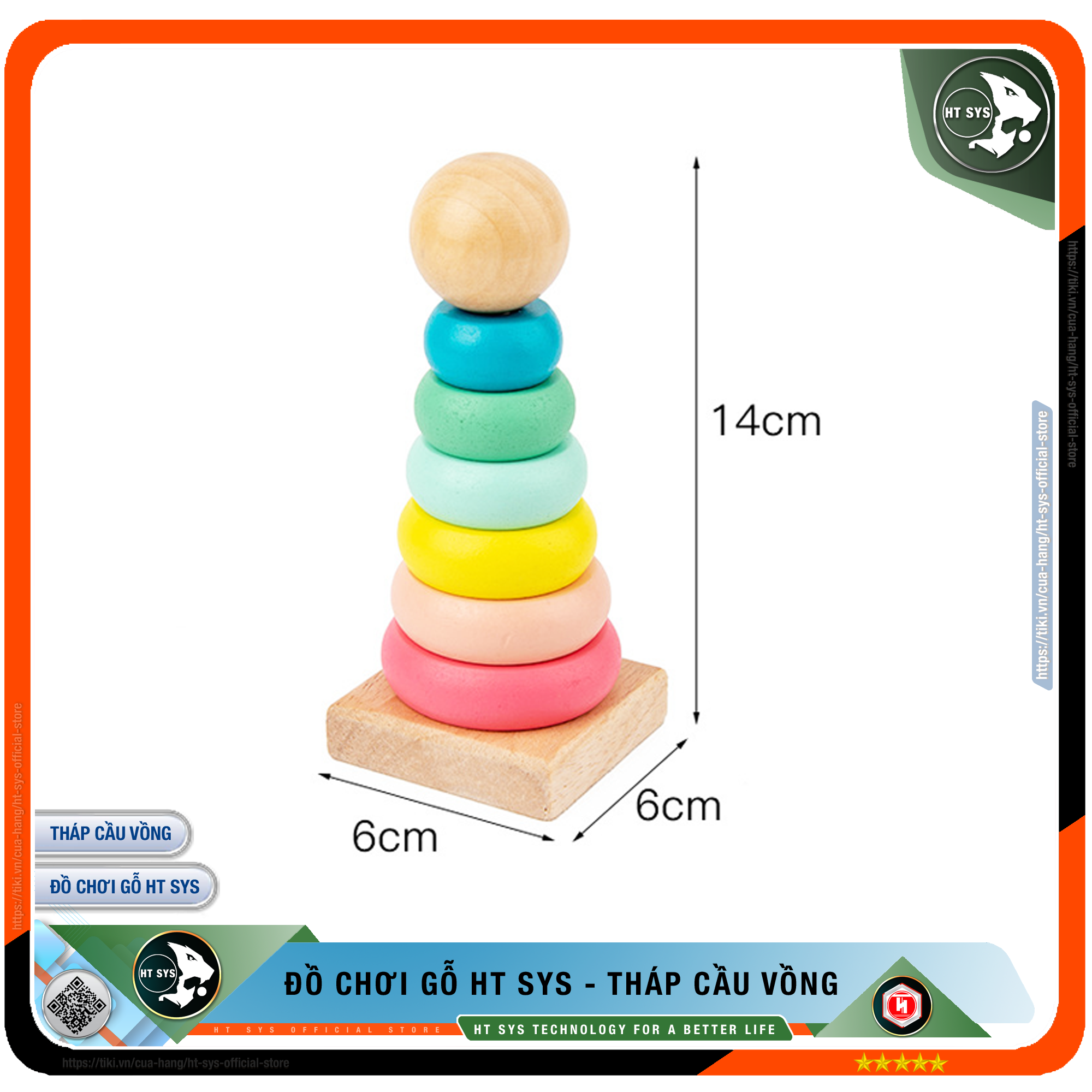 Combo 6 Món Đồ Chơi Gỗ Phát Triển Trí Tuệ Cho Bé - Chất Liệu Gỗ An Toàn - Đồ Chơi Gỗ HT SYS - Hàng Chính Hãng