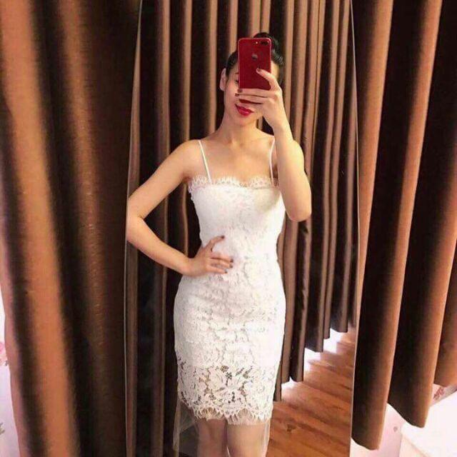 Đầm body 2 dây ren 2 lớp