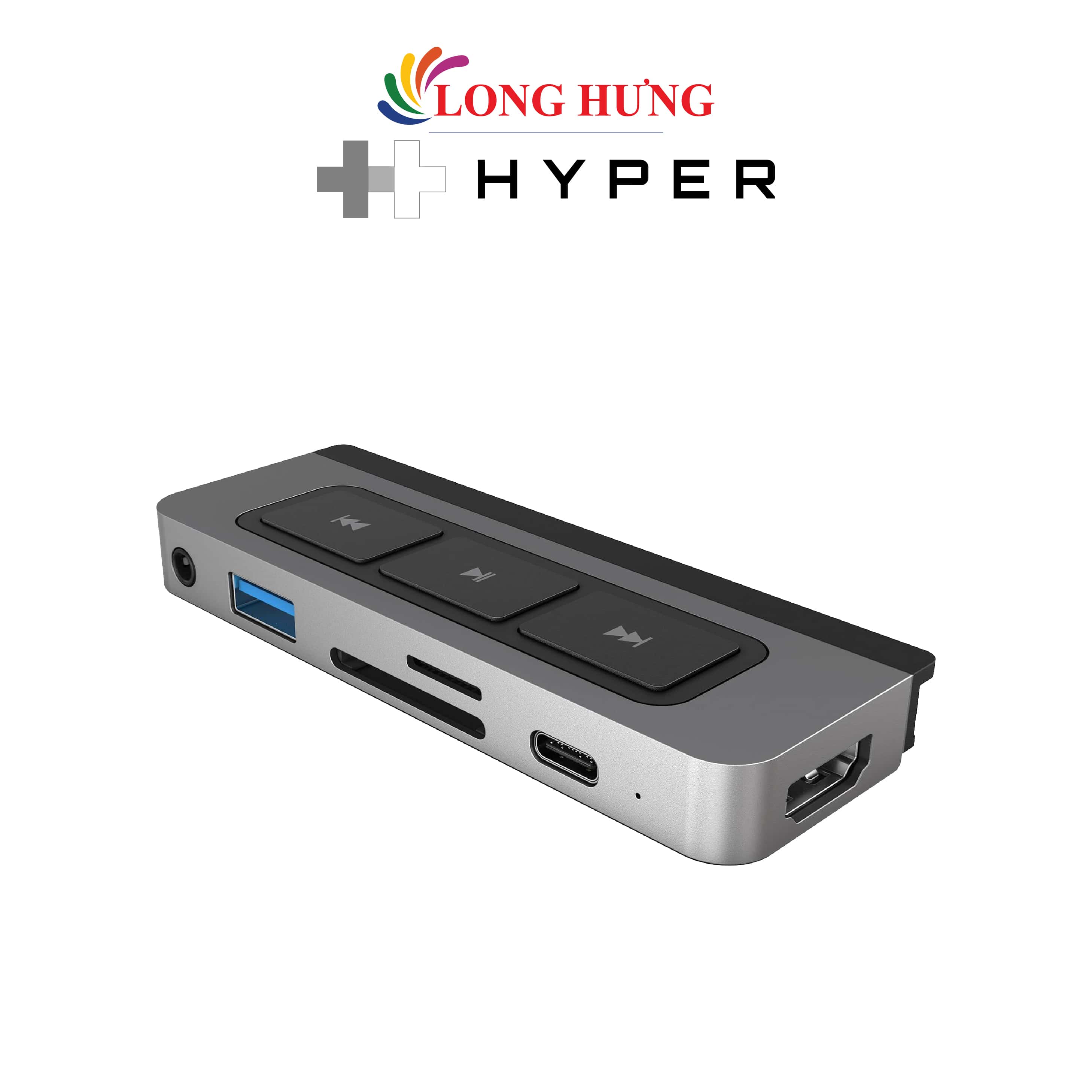 Cổng chuyển đổi HyperDrive 6-in-1 Media USB-C Hub HD449 - Hàng chính hãng