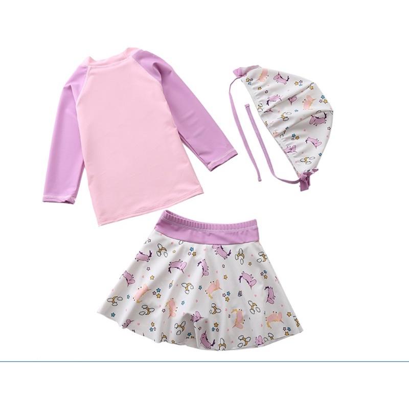 Bộ đồ bơi bé gái kẽm mũ hoạt hình ngựa pony
