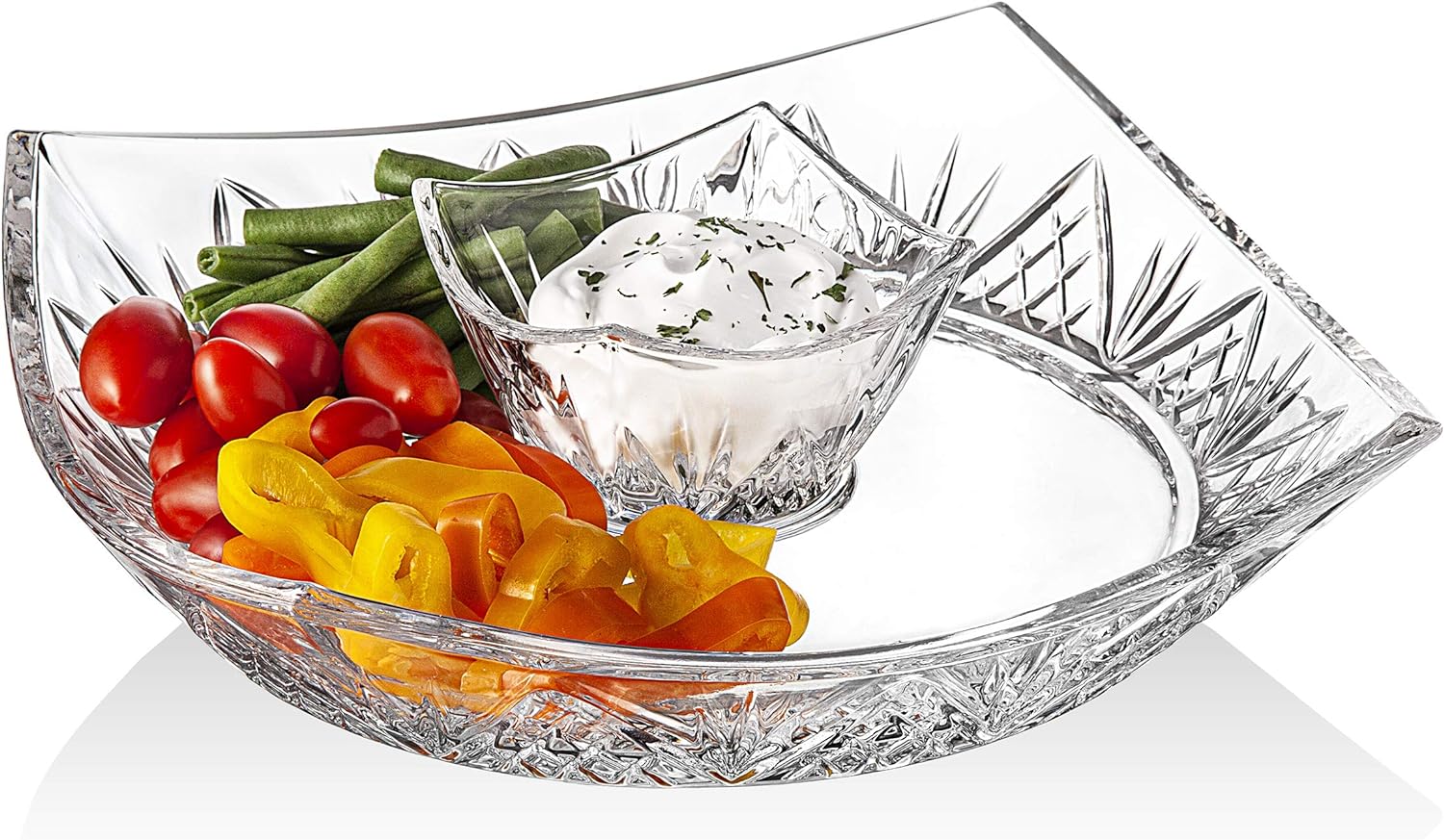 ĐĨA PHA LÊ GODINGER DUBLIN Chip and Dip Platter 25CM Hàng chính hãng