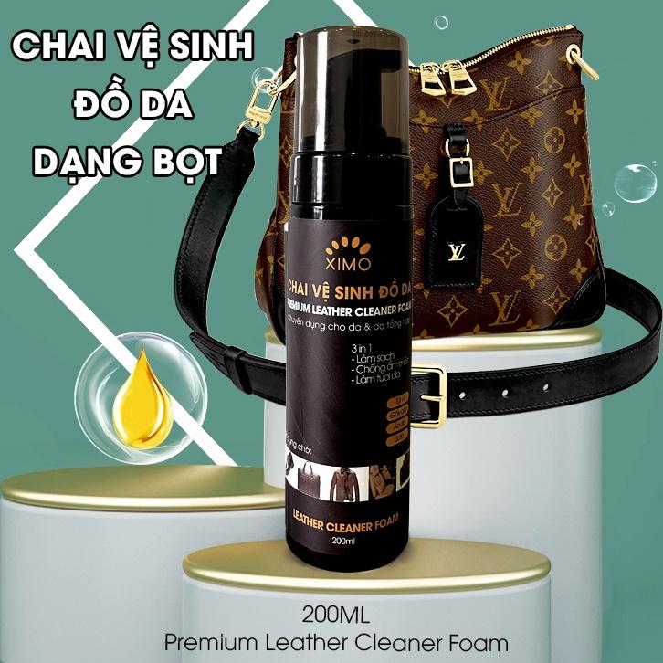 Chai vệ sinh giày đồ da, túi ví, áo, ghế da giúp làm sạch, dưỡng ẩm chống mốc XIMO