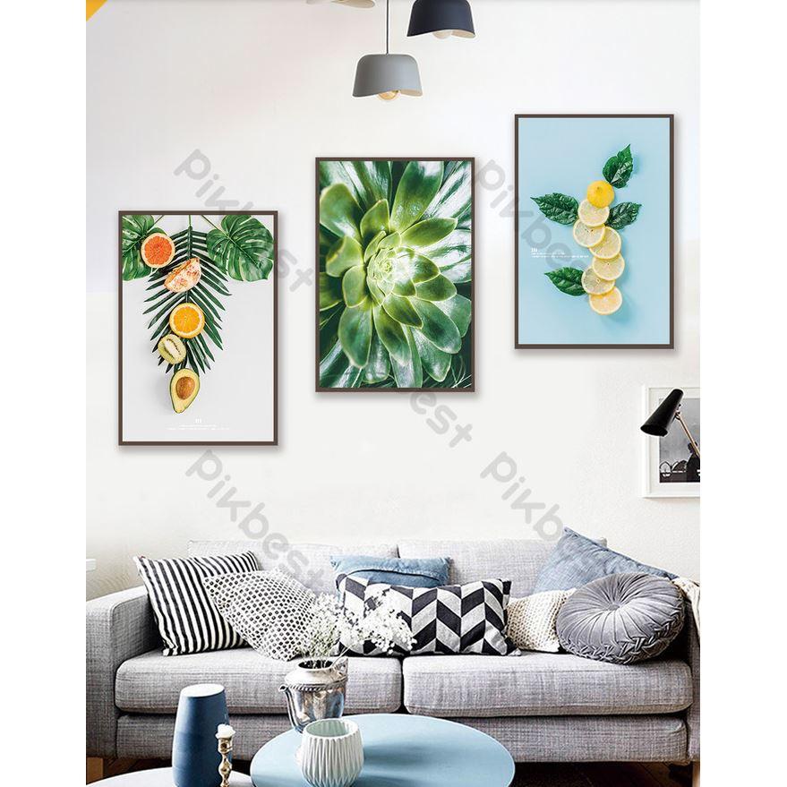 Combo 3 tranh dán tường 3D hiện đại sáng tạo