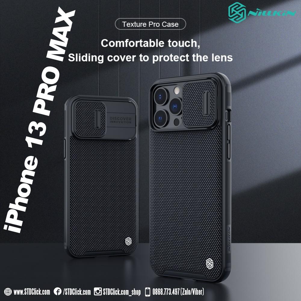 ỐP LƯNG DÀNH CHO ĐIỆN THOẠI IPHONE 13 PRO MAX NILLKIN TEXTURED PRO NYLON FIBER BẢO VỆ CAMERA