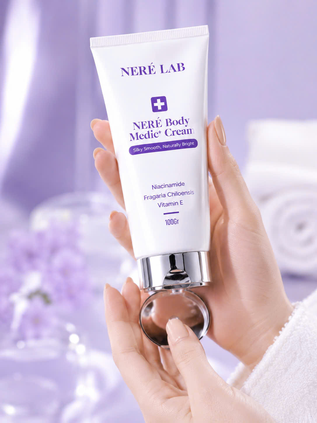 Kem Dưỡng Thể Neré Body Medic+ Cream 100g - Dưỡng ẩm, Làm sáng, Giúp da mềm mịn