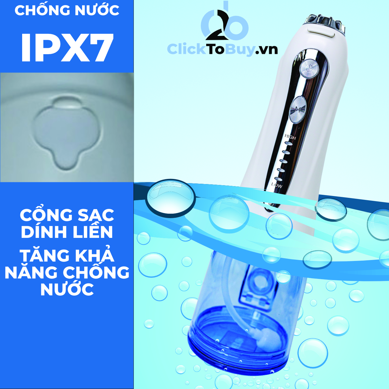 Tăm nước cầm tay H2ofloss HF-9P. Phiên bản thế hệ thứ 5