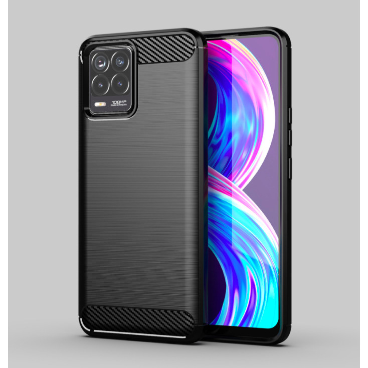 Ốp lưng Realme 8, 8 Pro Likgus Armor chống sốc vân cacbon - Hàng chính hãng