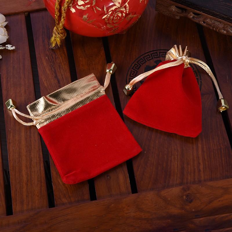 (HOT) Combo 10 túi rút nhung đỏ may mắn đựng tiền ,trang sức giá siêu rẻ T01 (hàng có sẵn)