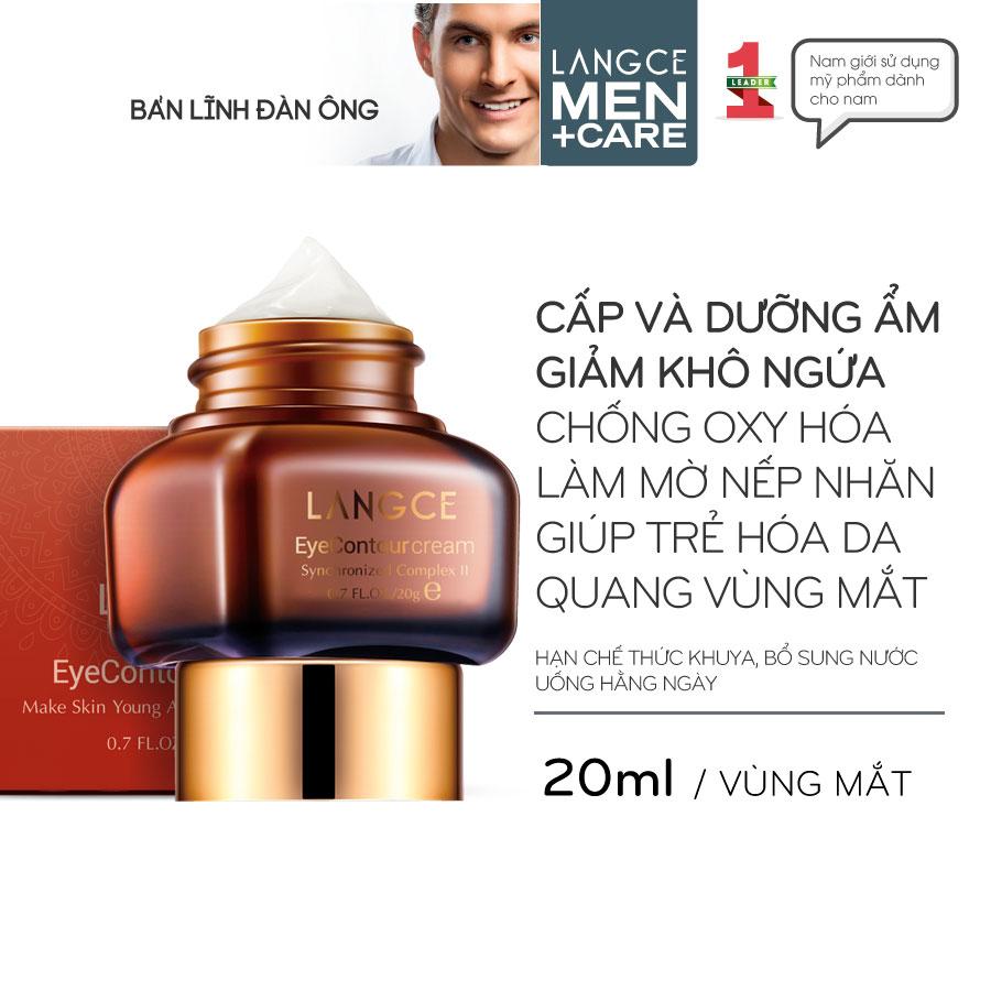 EYE CONTOUR KEM VÙNG MẮT CẤP+DƯỠNG ẨM, GIẢM KHÔ NGỨA 20g LANGCE DÀNH CHO NAM
