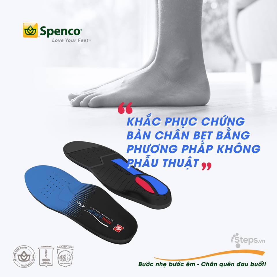 Lót giày hỗ trợ bàn chân bẹt Spenco Total Support Max 46-695