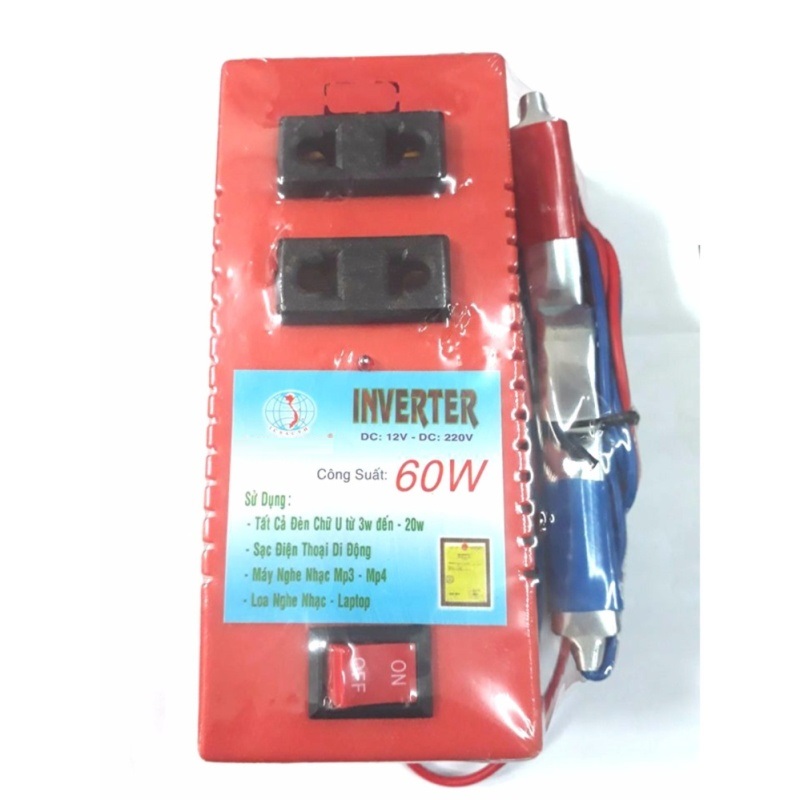 Bộ Chuyển Điện Inverter 12V Ra 220V Công Suất 60W