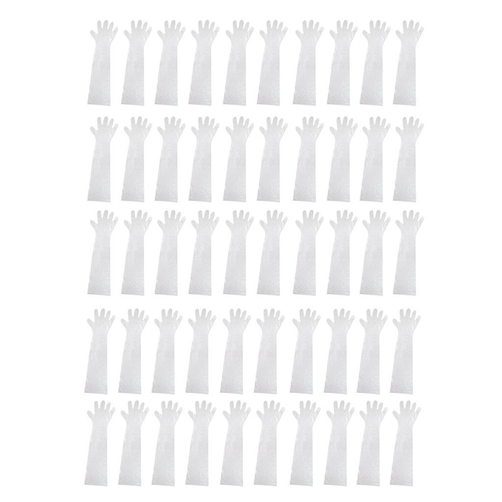 100pcs Long Arm Length Disposable Pond/Aquarium Veterinary Gloves 86x26.5cm