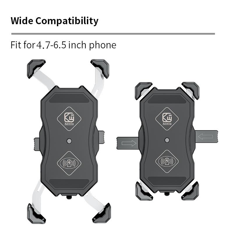 Giá Đỡ Điện Thoại Sạc Không Dây 15W QC3.0 Xoay 360 Độ Gắn Xe Máy